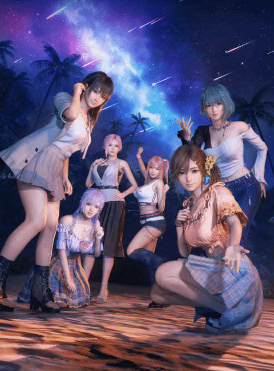 《死或生》恋爱新作插画分享:大雷御姐露香肩邀你共