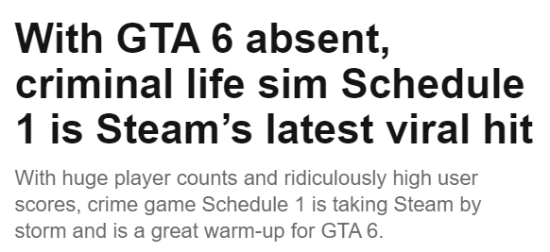 GTA6前最佳代餐！Steam上一款犯罪模拟新作爆火
