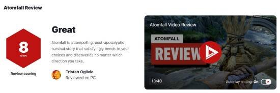 《原子陨落》IGN给8分：融合《老头环》和《辐射》